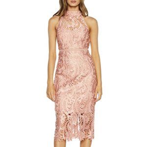 macy's pink lace dress